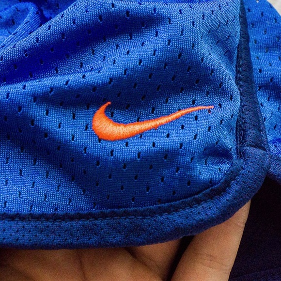 Blue and orange Nike athletic shorts - Picture 3 of 7